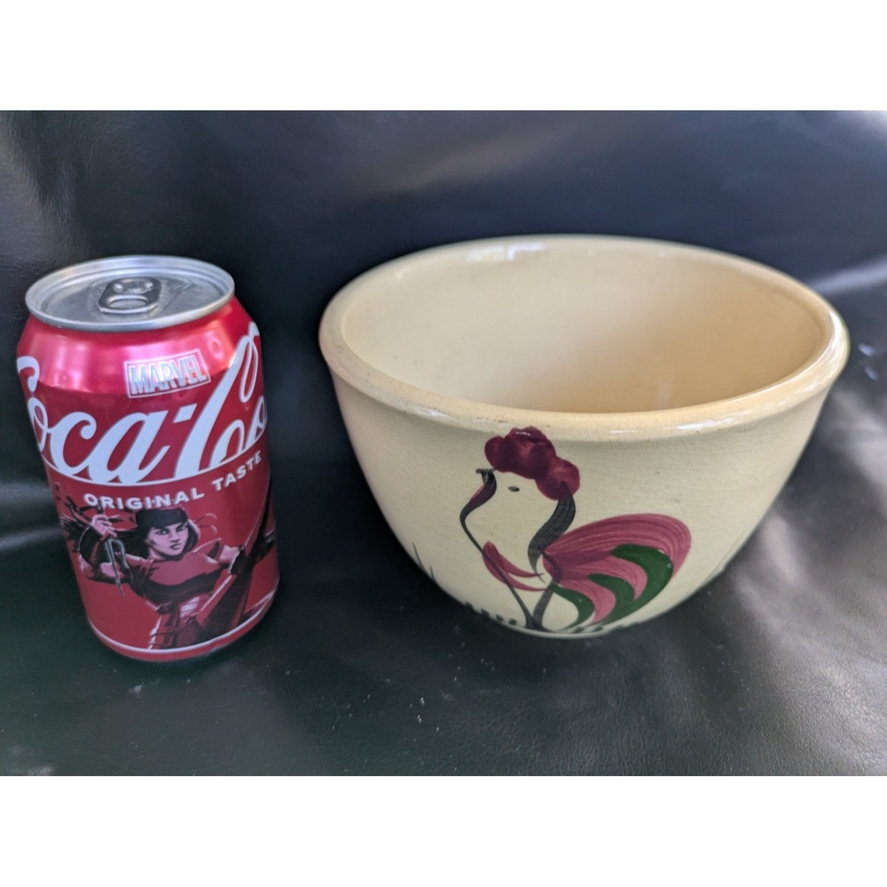 Watt Pottery No 63 Rooster Mixing Bowl Oven Ware USA